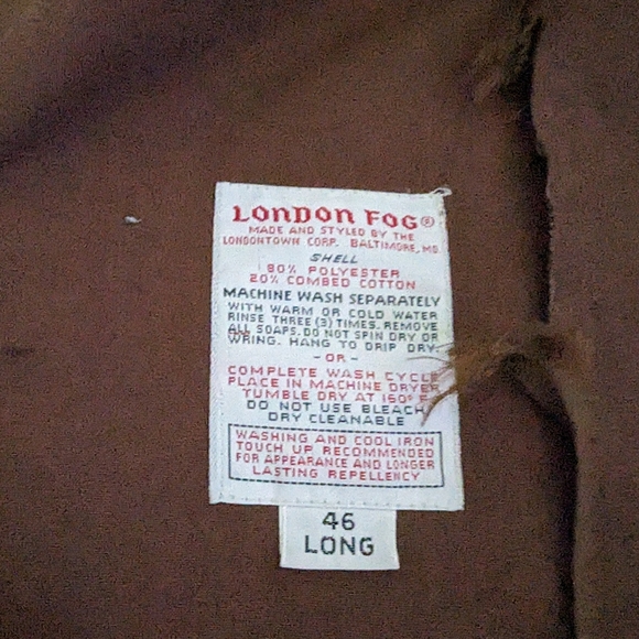 Vintage Jacket Lot Of 2 London Fog 80/90s Lightweight Men's 44R Monogram JEW Bro - Picture 4 of 6